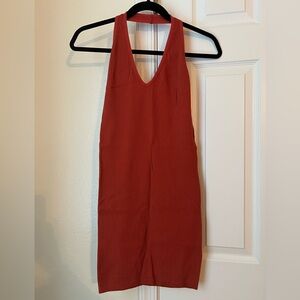 Terracotta Seamless Halter Dress